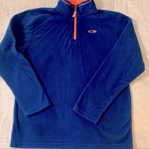 Unisex fleece pull-over kids athletic top/jacket. Very soft. Size 12-14.